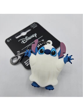 Loungefly Disney Lilo and Stitch Ghost 3D Glow in the Dark Keychain Charm NWT